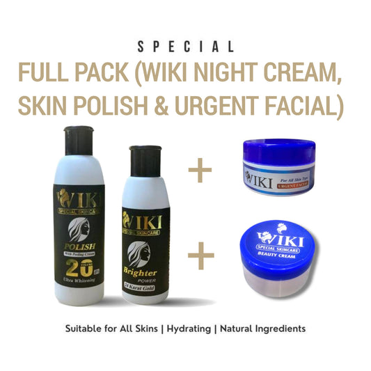 Wiki UK Deal (2Night cream + Serum + SkinPolish + Facewash)